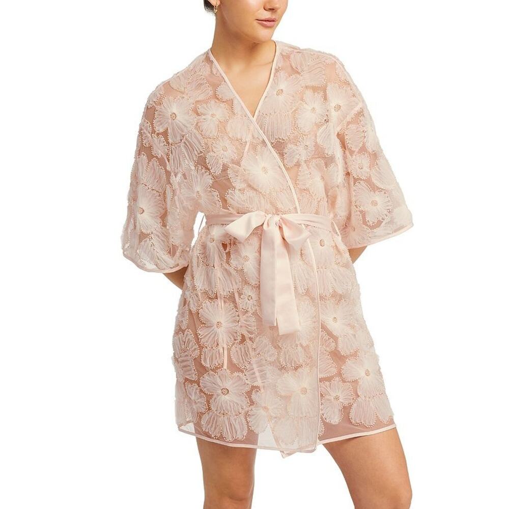 Rya Collection Cyprus Embellished Cover up Robe Blush Size Xs/S 1222